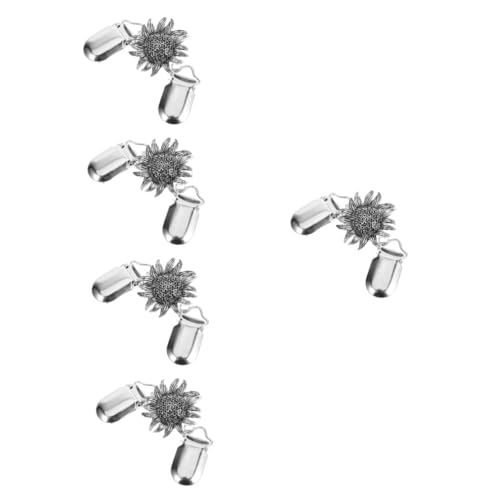 VALICLUD 5 Stück Blumen Cardigan Kragen Clip Cinch Clip Haarspange Abgeschrägte Schleife Haarspange Damen Kleid Pullover s Um Pullover Zusammenzuhalten Sonnenblumen von VALICLUD