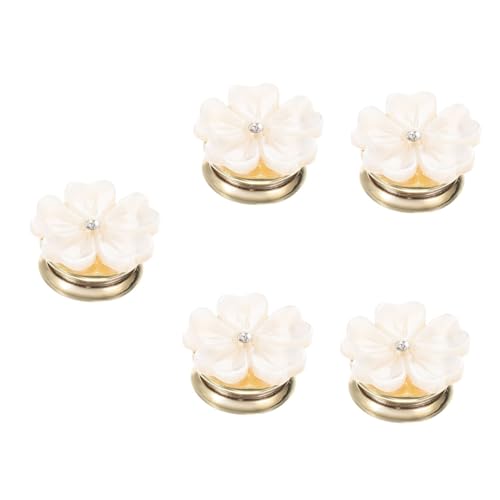 VALICLUD 5 Stück Blumenbrosche mit Magnetverschluss Brosche Natürlichem Muschelmuster für Frauen für Kleidung Partys Besondere Anlässe Einzigartiges Design Einfach Anzubringen von VALICLUD