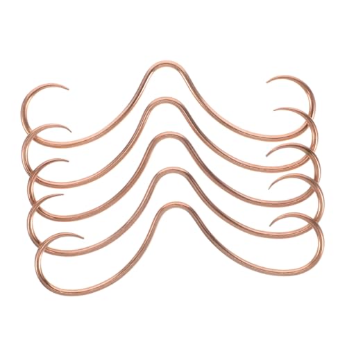 VALICLUD 5 Stück Edelstahl Septum Ringe Mustache Design Stabile Hautfreundliche Nasenpiercings für Damen Einzigartiger Look Vielseitig Kombinierbar Roségold von VALICLUD