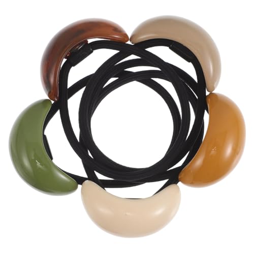VALICLUD 5stücke Haarmanschette Haarspangen Mit Hoher Pferdeschwanzmanschette Haargummis Für Frauen Elastischer Haarschal Pferdeschwanzhalter Spurloses Haargummi Kreisförmige von VALICLUD