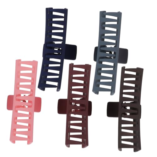 VALICLUD 5 Stück Große Haarklammer Acryl Haarklauenklammern Damen Rutschfest Bunte Haarspangen für Dickes und Dünnes Haar Stylisch und Komfortabel für Alltag und Beauty routine von VALICLUD