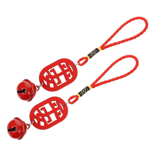 VALICLUD 5 Stück Holzanhänger Teilig Rot mit Chinesischem Symbol Handgefertigte Frühlingsfest Deko Traditionelle Chinesische Neujahrsornamente Vielseitig für Türen Pflanzen Fahrzeuge von VALICLUD