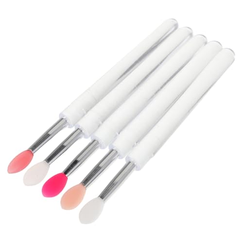 VALICLUD 5 Stück Silikon-Lipgloss- Lidschatten-Lippenpinsel Lidschatten -Applikatorbürste Pinsel zum Auftragen von Lippenstift Lipgloss-Applikatorpinsel Kieselgel von VALICLUD