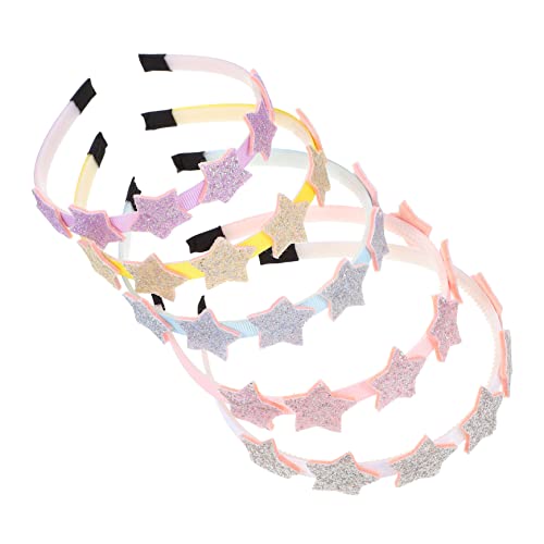 VALICLUD 5stücke Junge Mädchen Stern Stirnband Glitzer Pailletten Kopfbedeckung Hoops Für Mädchen Party Alltag von VALICLUD