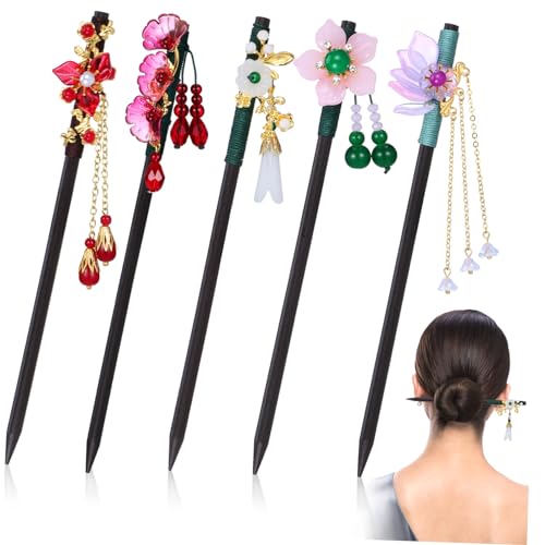 VALICLUD 5stücke Chinesische Haarnadeln Mit Quaste Traditionell Haarstäbchen Für Frauen Haar Styling Accessoires Dekorativ Für Langes Haar von VALICLUD