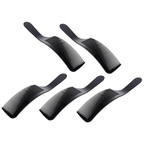 VALICLUD 5 Stück Teiliges Gebogener Haarschneidekämme für Herren Ergonomisch Geformt Langlebig Kunststoffzähne Professionelles Haarschneidewerkzeug für Salon und Friseur von VALICLUD