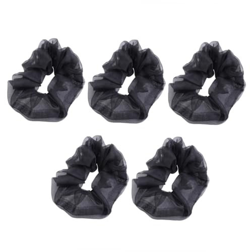 VALICLUD 5 Stück Teiliges Haargummis für Damen Einfache Ponytail Halter für Sommer Haarbänder aus Leichtem Passend zu Jedem Outfit Schwarz von VALICLUD