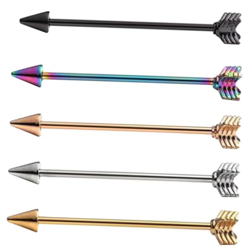 VALICLUD 5 Stück Teiliges Industrial Piercing Ohrstecker aus Hochwertigem Material Knorpel Ohrhänger mit Zirkonia für Mädchen Stylisches Schmuckaccessoire für Trendbewusste Looks von VALICLUD