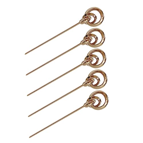 VALICLUD 5 Stück Teiliges Metall Haarstäbchen Geometrisch Elegant Langlebig Damen Haarschmuck Haarnadel für Einfache Hochsteckfrisuren und Alltag Geeignet von VALICLUD