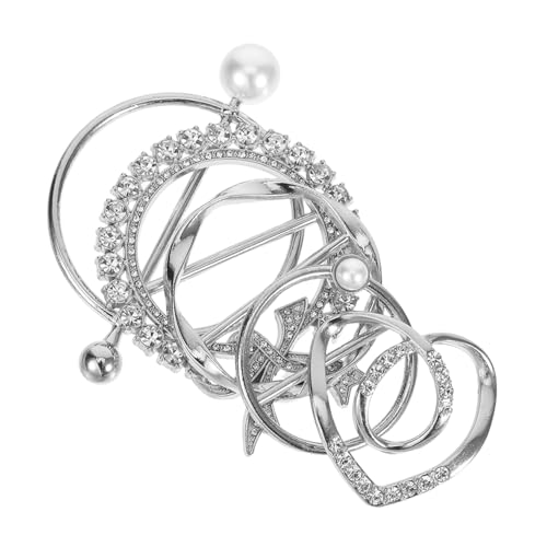 VALICLUD 5 Stück Teiliges Metall-schalclip Perlen und Strass Vielseitige Schalspangen und Taillengürtel-beschläge Langlebige Knopfringe für Seidenschals Tücher und Modische von VALICLUD