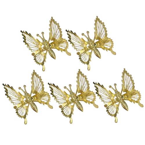 VALICLUD 5 Stück Teiliges Metallische Haarklammern mit Schmetterlingsdesign Filigrane Haarspangen für Damen Geeignet für Dickes und Dünnes Haar Sicherer Halt Modisches Accessoire für von VALICLUD