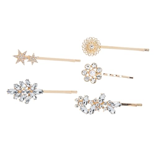 VALICLUD 5stücke Kristallblumen Haarspange Stern Haarnadel Sonnenblume Damen Strass Haarspange von VALICLUD