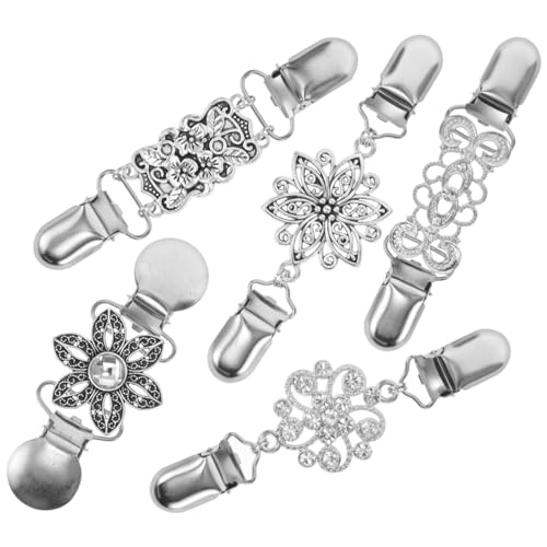 VALICLUD 5 Stück Teiliges Retro Broschen Set für Damen Vielseitige Schalclips und Cardigan Clips Hochwertiger Elegant für Pullover Kleider und Schals Bequeme Formstabil Modisches von VALICLUD