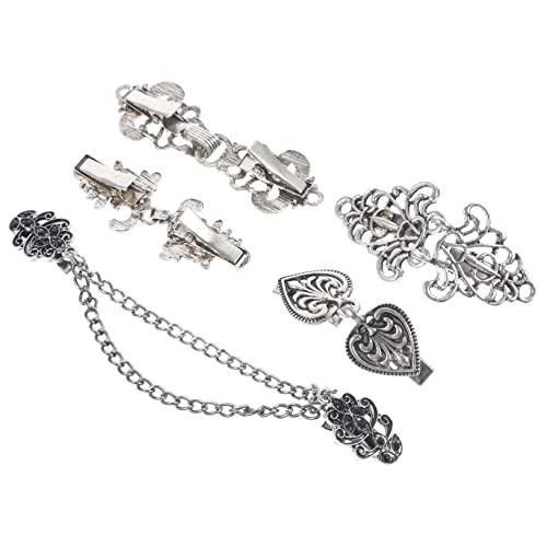 VALICLUD 5 Stück Teiliges Set Vintage Cardigan Clips Robuste Broschen für Pullover Kleider Schals und Hemden Verschlüsse für Damen für Formelle Anlässe und Freizeit von VALICLUD
