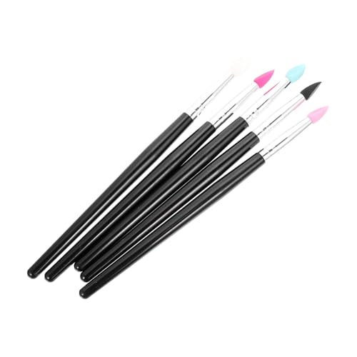VALICLUD 5 Stück Teiliges Silikon Eyeshadow Pinsel Vielseitiger Lidschatten Applikator mit Präziser Farbaufnahme Tragbar und Leicht Geeignet für Lippen und Augen Make Up für Unterwegs und von VALICLUD