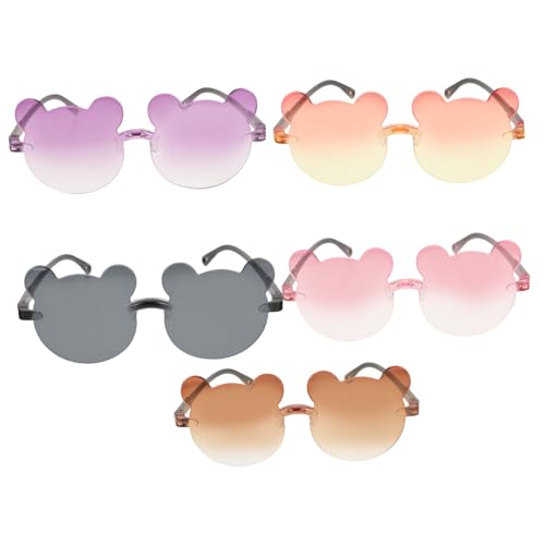 VALICLUD 5 Stück Teiliges Sonnenbrillen Uv Schutz Niedliche Cartoon Designs Farbenfrohe Partybrillen Leicht und Kompakt für Outdoor Spiel und Festivalspaß von VALICLUD
