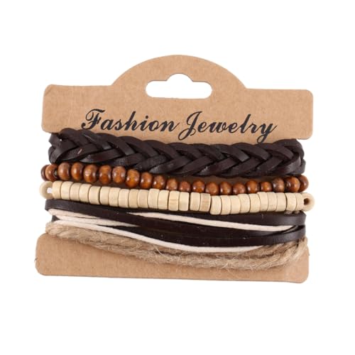 VALICLUD 5 Stück Teiliges Verstellbares Fußkettchen Damen Perlen Handgewebt Pu Material Schmuck Geschenk für Frauen und Mädchen Modische Dekorative Armbänder von VALICLUD