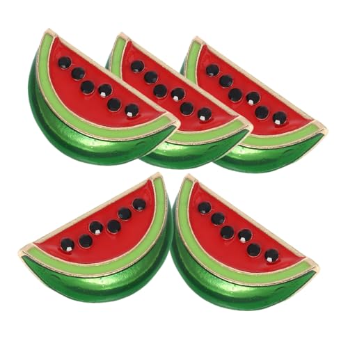 VALICLUD 5 Stück Teiliges Wassermelonen broschen Modische Anstecknadeln aus Legierung Vielseitig Einsetzbar als Shirt Sweater Schal clip Eleganter Schmuck für Damen und Mädchen von VALICLUD