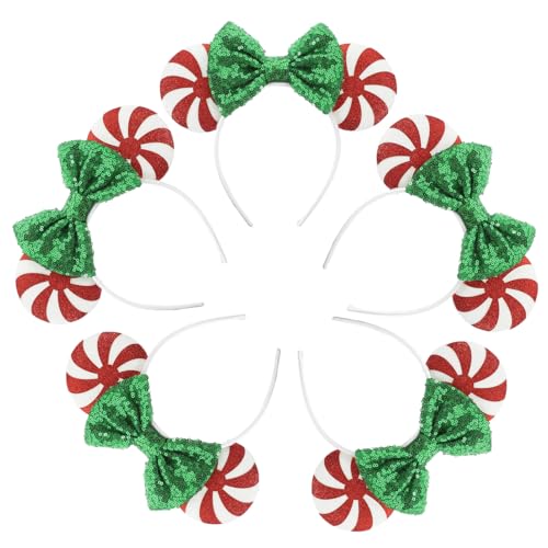 VALICLUD 5 Stück Teiliges Weihnachts haarband mit Pailletten Schmetterlingsschleife Modisches Bequemes Haaraccessoire für Frauen und Mädchen Vielseitig für Party Fest und Alltag Geeignet von VALICLUD