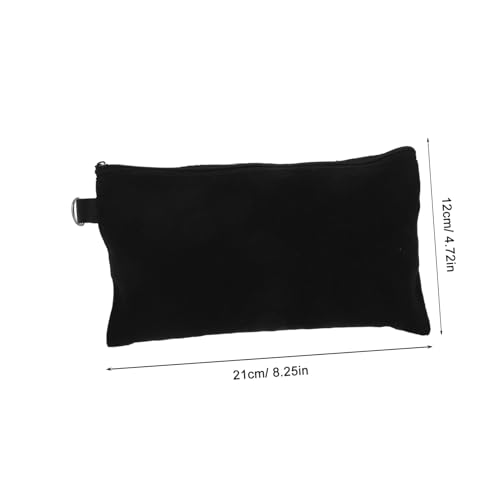 VALICLUD 5 Stück Teiliges Zipper Canvas Kosmetiktasche Damen Leichte Langlebige Make Up Tasche mit Reißverschluss Kompakter Organizer für Reisen Alltag Camping und Business Trips Schwarz von VALICLUD