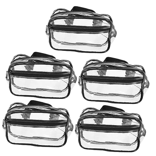 VALICLUD 5st Transparente Sport-gürteltasche Hüfttasche Transparenter Sport Klare Festivaltasche Klare Konzerttasche Klarer Hüftgurt Hohe Kapazität PVC Männer Und Frauen Wassergürtel von VALICLUD