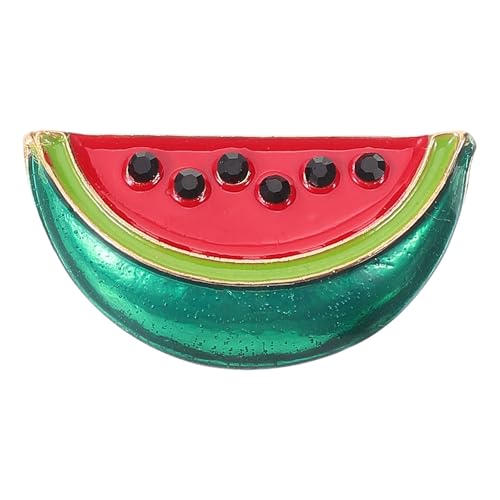 VALICLUD Stilvolle Wassermelonen-Anstecknadel, Retro-Wassermelonen-Schmuck, Legierung, Wassermelonen-Form, Brosche, 5 Stück, Kunstleder, Kein Edelstein von VALICLUD