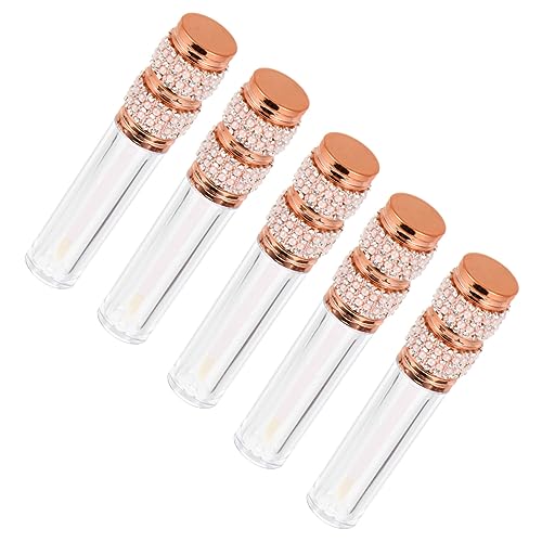 VALICLUD 5 Stücke Leere Lipgloss Tube mit Stab Selbstgemacht Lippenbalsam Behälter Leicht und Tragbar für Frauen und Mädchen Kosmetik Verpackungsbehälter von VALICLUD