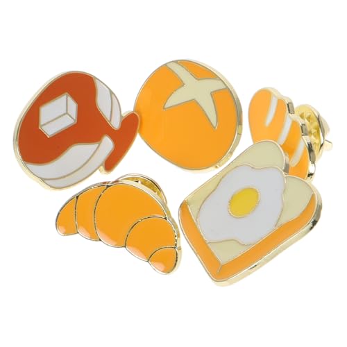 VALICLUD 5 Stück Cartoon Brot Emaille Anstecknadeln Sandwich Brosche Croissant Anstecker Süße Rucksack Schmuck Für Kleidung Langlebig Und Attraktiv von VALICLUD