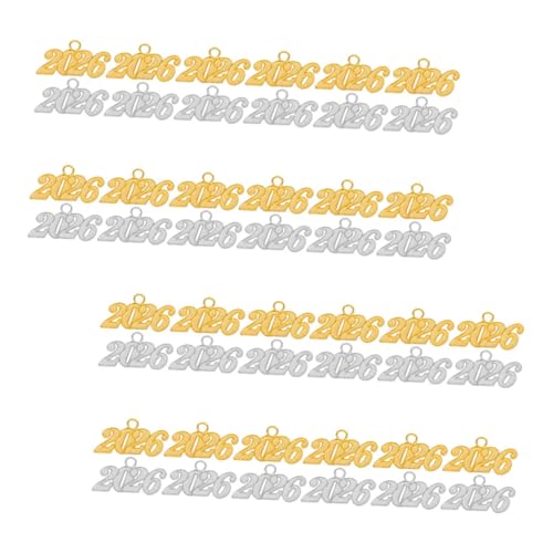 VALICLUD 50stücke Abschluss-mützenanhänger Mit Quasten-charms Jahreszahlanhänger Für Halsketten Armbänder Und Schmuckherstellung von VALICLUD