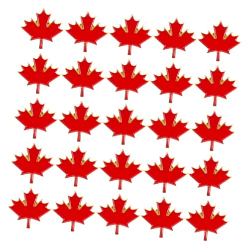 VALICLUD 50 Stück Ahornblatt Anstecknadeln Zinklegierung Emaillierte Metallbroschen Leichte Herbstblatt Pins Kleidung Accessoires für Pullover Mäntel Schals und Taschen Kanadisches und von VALICLUD