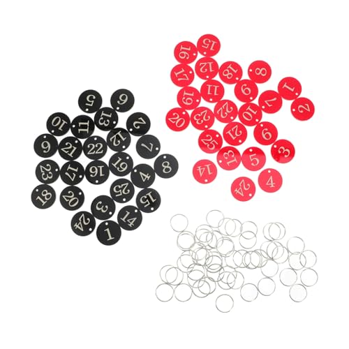VALICLUD Acryl-nummernschilder-Set – 50 Stück Schwarz Und Rot Für Pool Supermarkt Sauna Schlüssel-Organizer VALICLUD Acryl-nummernschilder-Set – 50 Stück Schwarz Und Rot Für Pool Supermarkt Sauna Schlüssel-Organizer von VALICLUD