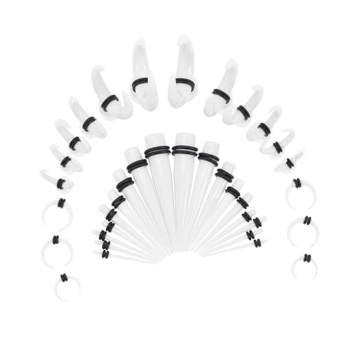 VALICLUD 50 Stück Teiliges Acryl Ohr Gauge mit Horn Design Leicht Langlebig und Stilvoll als Modisches Ohrschmuck Damen und Herren als Geschenk für DIY Schmuckliebhaber von VALICLUD