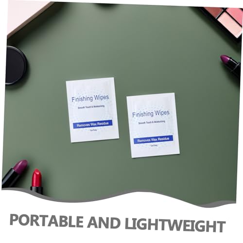 VALICLUD 50 Stück Wachsentferner Tücher für Frauen Praktische Einzelanwendung Sichere Inhaltsstoffe Gründliche Reinigung von Wachsresten Tragbare Wachsentferner Pads für Glatte Haut von VALICLUD