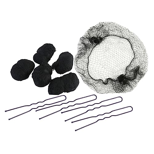 VALICLUD 50stücke Ballett-haarnetze Aus Nylon Unsichtbares Elastisches Netz in Loser Verpackung U-haarnadeln Schwarz Für Frauen Und Mädchen Verkleidungszubehör von VALICLUD
