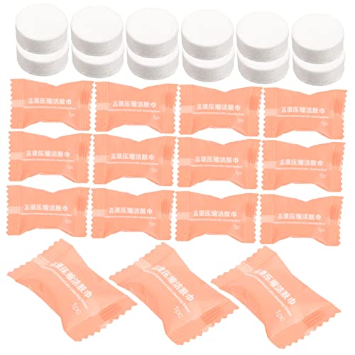 VALICLUD 50stücke Komprimierte Handtücher Kompakt Outdoor Waschlappen Reisetaschen Tabletten Tragbar Für Gesicht Und Körper von VALICLUD
