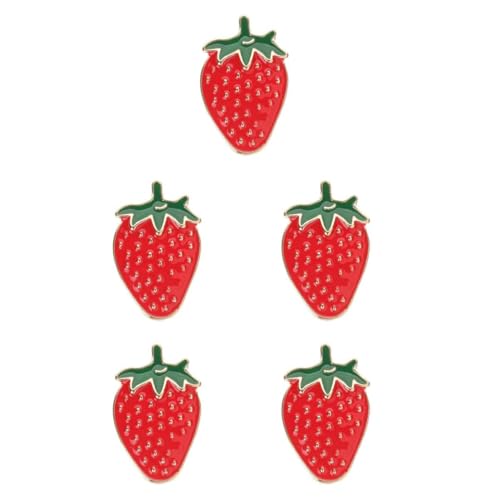 VALICLUD 5St Erdbeer-Brosche Träger für Krawattennadeln Revers Brosche Fruchtstifte Erdbeeren Studenten Brosche Metall Abzeichen Broschen für Bekleidung Brosche für Männer Zinklegierung rot VALICLUD 5St Erdbeer-Brosche Träger für Krawattennadeln Revers Brosche Fruchtstifte Erdbeeren Studenten Brosche Metall Abzeichen Broschen für Bekleidung Brosche für Männer Zinklegierung rot von VALICLUD