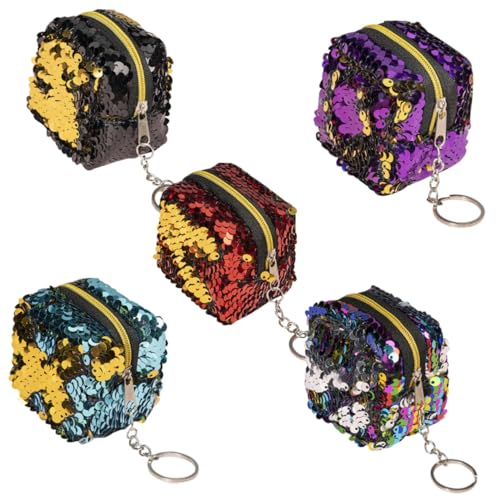 VALICLUD 5stücke Mini Geldbörse Für Damen Kleine Münztasche Strapazierfähig Leicht Zu Tragen Langlebig Mit Reißverschluss Für Schmuck Kosmetika Und Reiseaccessoires Münzhalter Und von VALICLUD