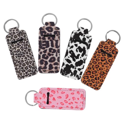 VALICLUD 5stücke Schlüsselanhänger Lippenstift Halter Lippenstift Keychain Halter Für Mädchen Mit Für Lippenbalsam Kosmetika Organizer Tasche Reisehalter von VALICLUD