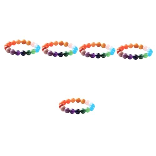 VALICLUD 5St Regenbogen-Kristall-Armband geschenke für den jahrestag weihnachtsgeschenke Armreifen für Damen Armbänder muttertag armband Mädchenarmband Rosenquarz schmücken Zubehör Schmuck von VALICLUD