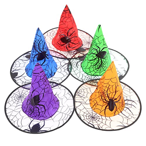 VALICLUD 5stücke Teiliges Hexenhüte Für Halloween Krempe Kostümaccessoires Für Halloween-feiern Cosplay Und Besondere Anlässe Attraktive Farben Für Gruppenfotos Und Festliche von VALICLUD