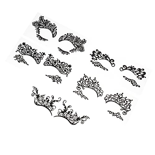 VALICLUD 5 Stück Temporäre Augenaufkleber Lidschatten Eyeliner Aufkleber Für Maskerade Festival Und Party Hautfreundlich Und Geruchlos Glitzernde Designs Für Auffällige Looks von VALICLUD