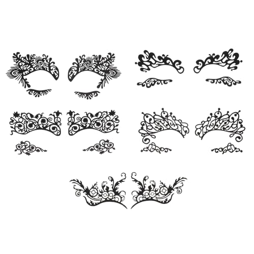 VALICLUD Maskerade Augen Tattoos Aufkleber für Lidschatten Temporäre Eyeliner Aufkleber für Partys Festivals und Halloween Einfache Anwendung Glitzer Effekte 5 Stück VALICLUD Maskerade Augen Tattoos Aufkleber für Lidschatten Temporäre Eyeliner Aufkleber für Partys Festivals und Halloween Einfache Anwendung Glitzer Effekte 5 Stück von VALICLUD