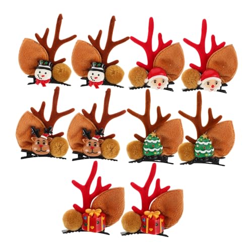 VALICLUD 5paare Weihnachts-haarspangen Für Mädchen Lustige Dekoration Mit Rentiergeweihen Weihnachtsbaum Und Haaraccessoires Für Weihnachtsfeiern Und von VALICLUD