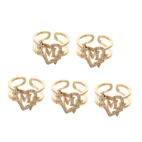 VALICLUD 5st Blumen-buchstabenring Schnürsenkel Teelichthalter Bodennagelaufhänger Mädchen Ringe Buchstabenringe Offene Ringe Süße Weinstopper Kerzenhalter Kleiderbügel Golden Kupfer VALICLUD 5st Blumen-buchstabenring Schnürsenkel Teelichthalter Bodennagelaufhänger Mädchen Ringe Buchstabenringe Offene Ringe Süße Weinstopper Kerzenhalter Kleiderbügel Golden Kupfer von VALICLUD