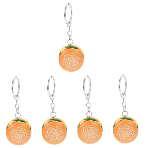 VALICLUD 5stücke Hamburger Schlüsselanhänger Lustiger Cartoon Schlüsselring Im Burger-Design Für Partys Taschen-Dekoration Spielzeug Für Langlebig Und Farbenfroh von VALICLUD