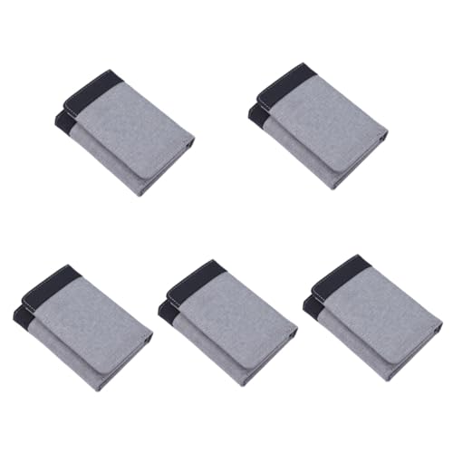 VALICLUD 5stücke Kompakte Herren Geldbörse Aus Canvas Dünnes Portemonnaie Für Karten Id Und Bargeld Für Reisen Büro Und Alltag Graue Farbgebung Leicht Und Praktisch von VALICLUD