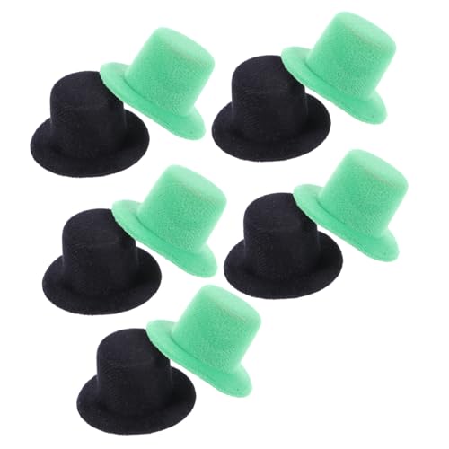 VALICLUD 5stücke Diy Mini-haarschmuck Für Patrick's Day Teiliges Mit Schwarzen Und Grünen Hut-accessoires Langlebige Bastelbedarf Für Festliche Anlässe Einzigartig Und Niedlich von VALICLUD