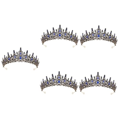 VALICLUD 5st Krone Mädchenkleidung Haarschmuck Für Die Hochzeit Strass-stirnband Prinzessinnenkostüm Für Mädchen Tiara Mädchen Kleider Diamantkristall Hochzeitskleid Strass Zubehör Braut von VALICLUD