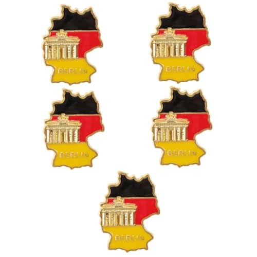 VALICLUD 5stücke Deutschland Flaggen Brosche Anstecknadel Metall Pin Für Männer Und Frauen Patriotisches Accessoire Für Feste Veranstaltungen Und Tägliches Tragen Elegantes Design von VALICLUD