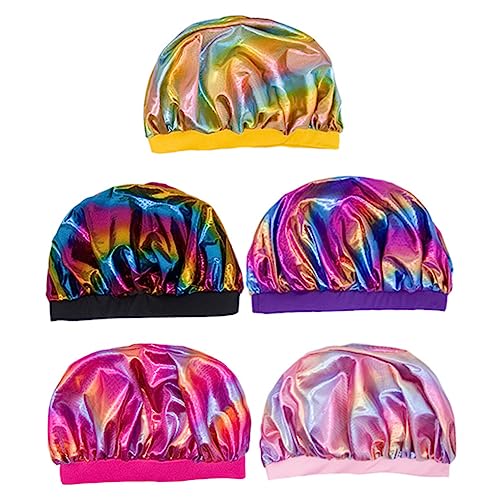 VALICLUD 5stücke Duschhut Mit Verstellbarem Gummiband Zum Duschen Und Schlafen Für Erwachsene Und Junge Mädchen Badekappe Als Haarhaube Zum Schutz Der Haare Einfache Bedienung Und Bequem Zu VALICLUD 5stücke Duschhut Mit Verstellbarem Gummiband Zum Duschen Und Schlafen Für Erwachsene Und Junge Mädchen Badekappe Als Haarhaube Zum Schutz Der Haare Einfache Bedienung Und Bequem Zu von VALICLUD